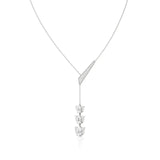 Flora | Pear & Round Lab Grown Diamonds Lotus Petals Necklace - Nivara