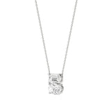Toi et Moi | Oval & Emerald Lab Grown Diamonds Pendant - Nivara