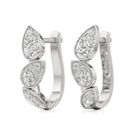 Vanya | Round Lab-Grown Diamonds Leaf Designed Hoopds - Nivara