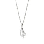 Sneh | Classic Heart & Round Lab Grown Diamonds Pendant - Nivara