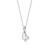 Sneh | Classic Heart & Round Lab Grown Diamonds Pendant - Nivara