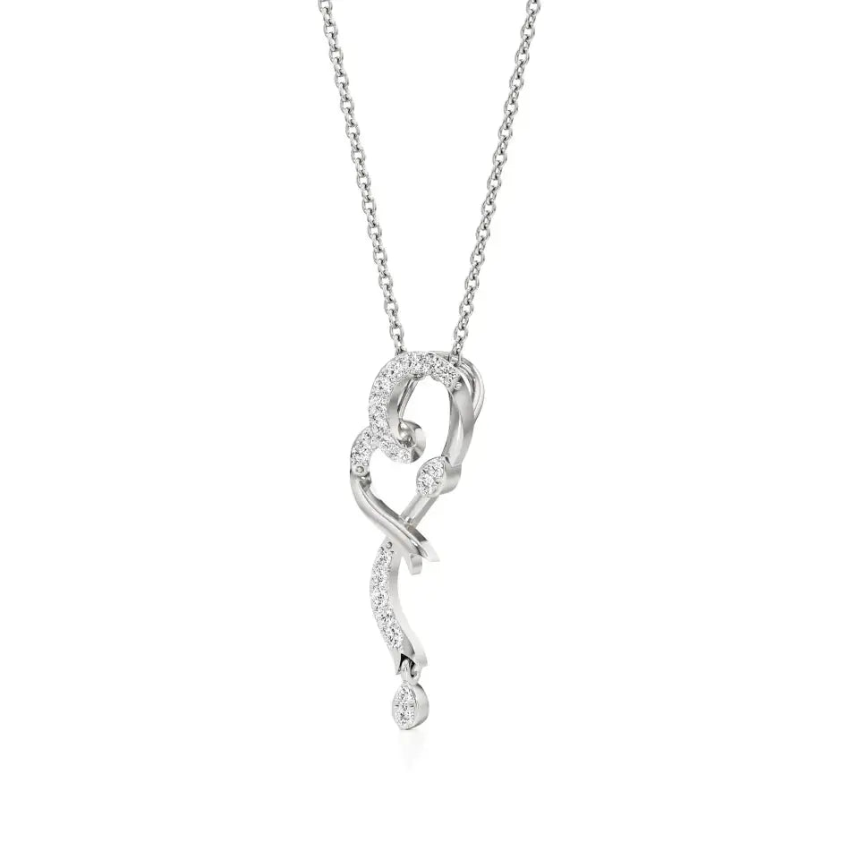 Sneh | Elegant Round Lab Grown Diamonds Heart Pendant - Nivara