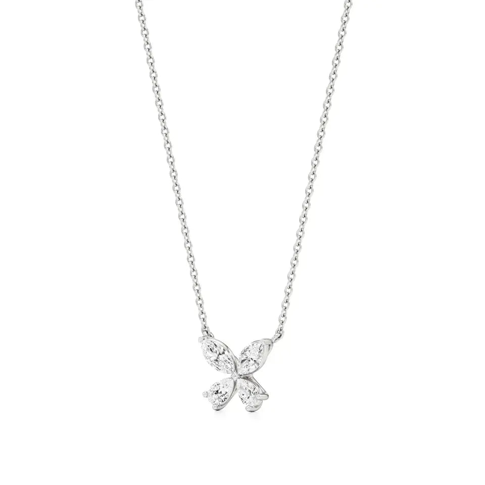 Vanya | Marquise & Pear Lab Grown Diamonds Butterfly Pendant - Nivara