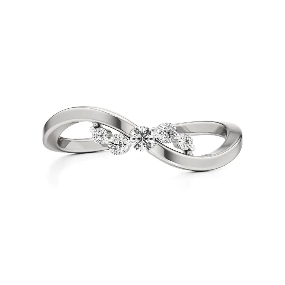 Foreva | Round Lab-Grown Diamond 5-Stone Band - Nivara