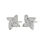 Flora | Round Lab-Grown Diamonds on Floral Design Studs - Nivara