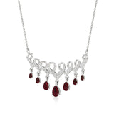 Anek | Round Lab Grown Diamonds & Pear-Cut Rubies Pendant