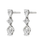 Vanya | Round, Pear and Oval Lab-Grown Diamonds Drop Earrings - Nivara