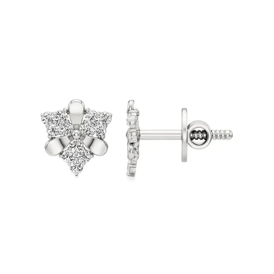 Flora | Round Lab-Grown Diamonds Clustered Studs - Nivara