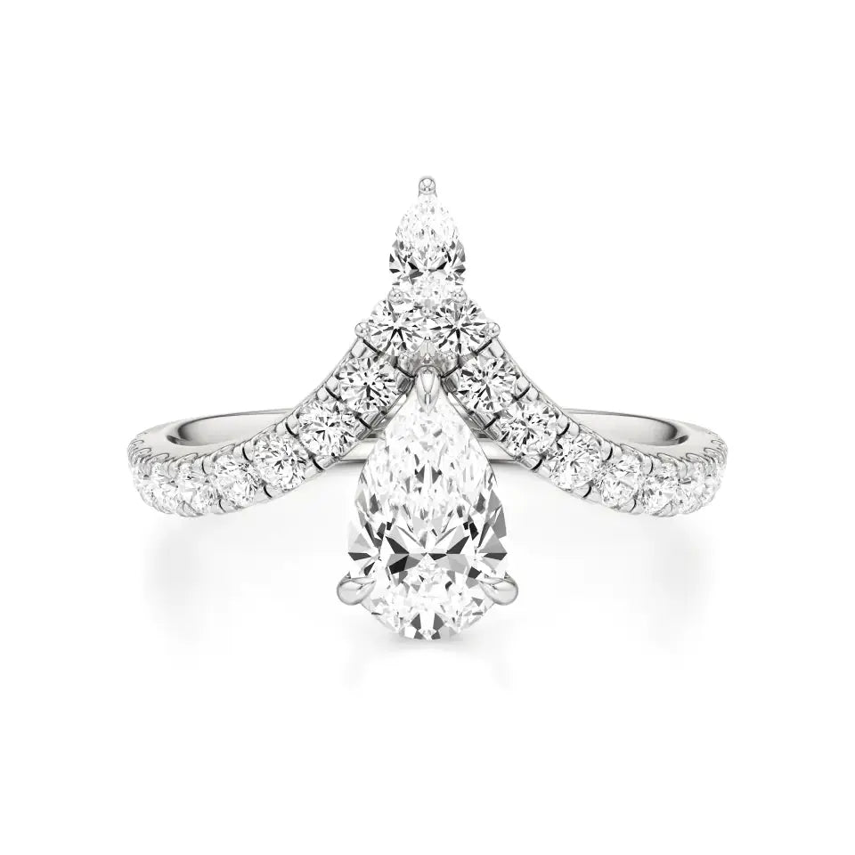 Amara | Pear Lab-Grown Diamond Solitaire Ring - Nivara