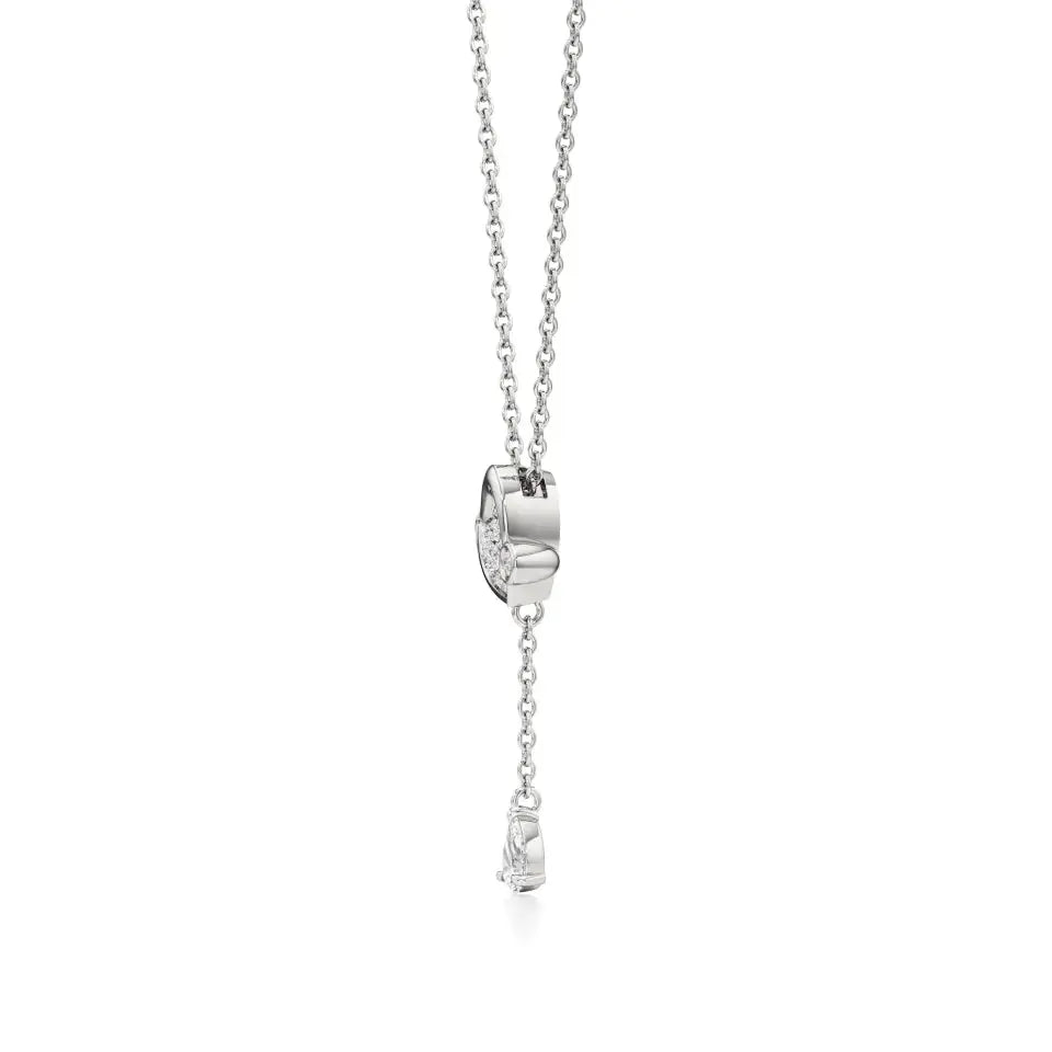 Sneh | Pear & Round Lab Grown Diamonds Tear Drop Pendant - Nivara