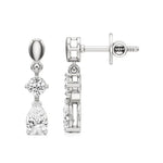 Vanya | Round & Pear Lab-Grown Diamond Tear Drop Studs - Nivara