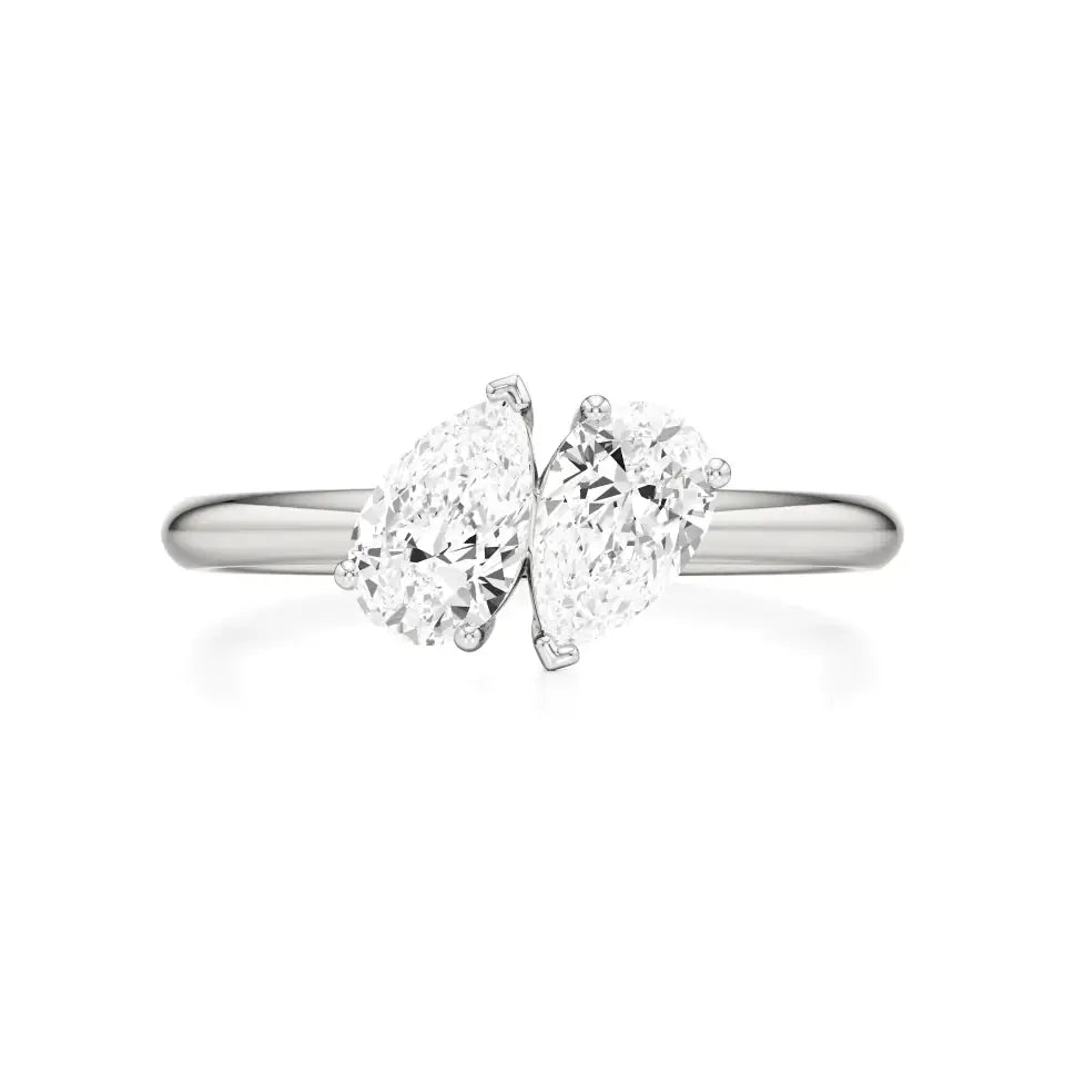Toi et Moi | Pear Lab-Grown Diamond Ring - Nivara