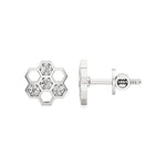 Flora | Round Lab-Grown Diamonds Floral Studs - Nivara