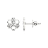 Flora | Round Lab-Grown Diamonds Floral Studs - Nivara