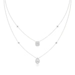 Mira | Emerald & Pear Lab Grown Diamond with Halo  Necklace - Nivara