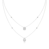 Mira | Emerald & Pear Lab Grown Diamond with Halo  Necklace - Nivara