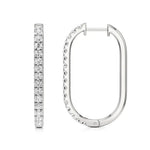 Mode | Round Lab-Grown Diamond Sleek Hoop Earrings - Nivara