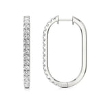 Mode | Round Lab-Grown Diamond Sleek Hoop Earrings - Nivara