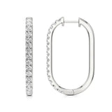 Mode | Round Lab-Grown Diamond Sleek Hoop Earrings - Nivara