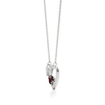 Sneh | Ruby & Lab Grown Diamonds Heart Pendant - Nivara