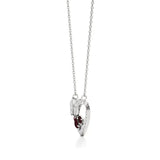 Sneh | Ruby & Lab Grown Diamonds Heart Pendant - Nivara