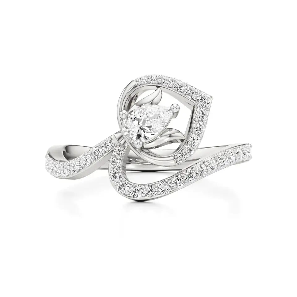 Mode | Round & Pear Lab-Grown Diamond Ring - Nivara