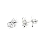 Toi et Moi | Pear & Emerald Lab-Grown Diamond Stud Earrings - Nivara