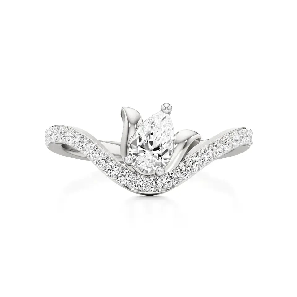 Flora | Round & Pear Lab-Grown Diamond Ring - Nivara