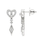 Sneh | Round Lab-Grown Diamonds Dangle Earrings - Nivara
