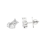 Toi et Moi | Pear & Princess Lab-Grown Diamond Stud Earrings - Nivara