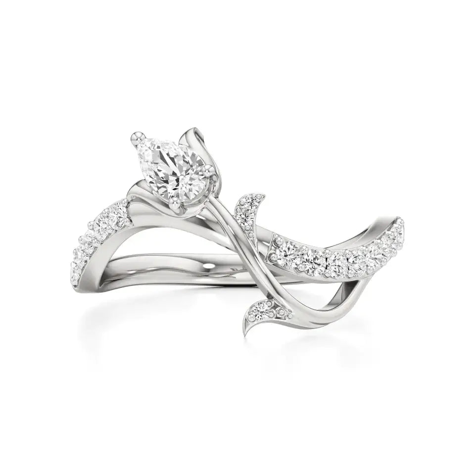 Mode | Round & Pear Lab-Grown Diamond Ring - Nivara