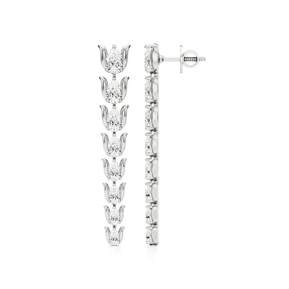 Mode | Pear Lab-Grown Diamonds Dangler Earrings - Nivara