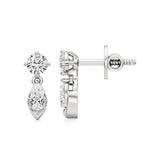 Vanya | Round and Pear Lab-Grown Diamonds Drop Earrings - Nivara