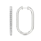Mode | Round Lab-Grown Diamond Sleek Hoop Earrings - Nivara