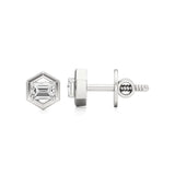 Amaya | Emerald-Cut Solitaire Lab-Grown Diamond Studs