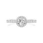 Mira | Round Lab-Grown Diamond Ring with Halo around it - Nivara