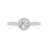 Mira | Round Lab-Grown Diamond Ring with Halo around it - Nivara