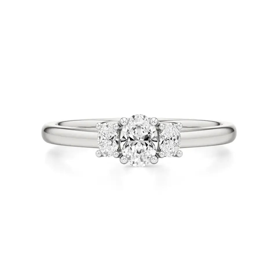 Aria | Oval Lab-Grown Diamond Three-Stone Ring - Nivara