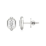 Mode | Emerald-Cut Solitaire Lab-Grown Diamond Studs - Nivara