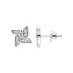 Flora | Round Lab-Grown Diamonds on Floral Design Studs - Nivara