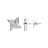 Flora | Round Lab-Grown Diamonds on Floral Design Studs - Nivara