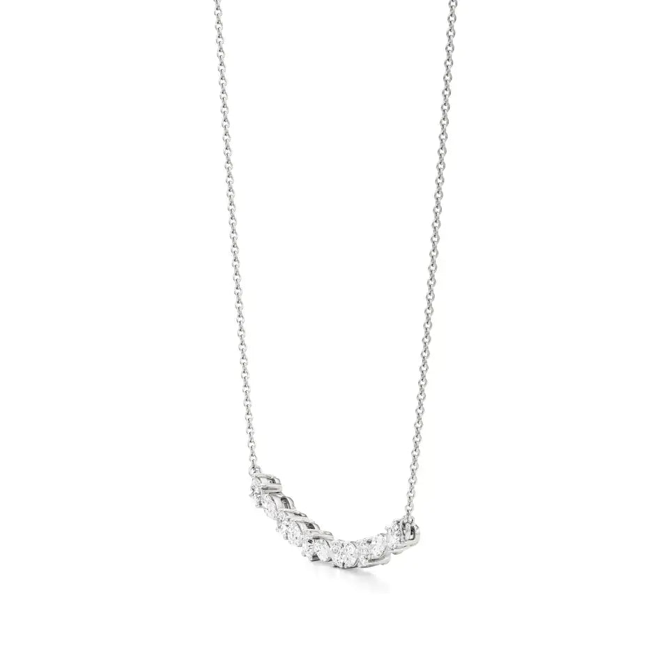 Anek | Multi-Shape Lab Grown Diamonds Bar Necklace - Nivara