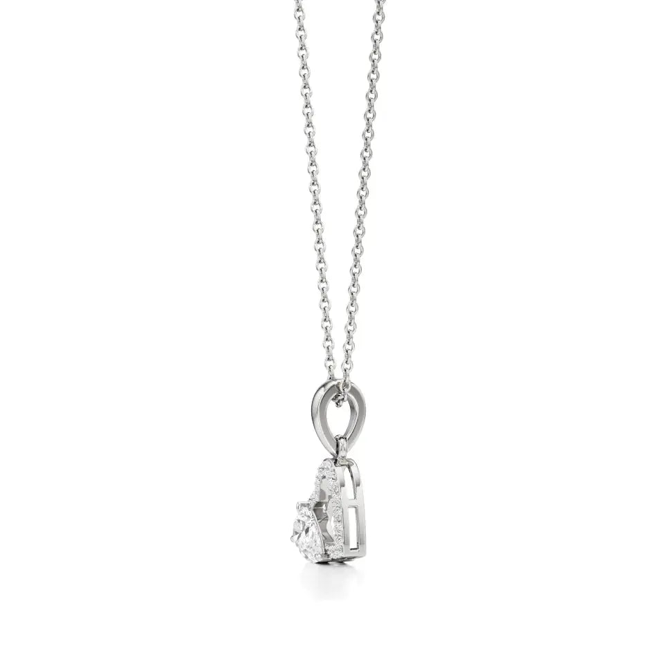 Sneh | Classic Pear & Round Lab Grown Diamonds Pendant - Nivara