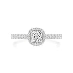 Mira | Cushion-cut Lab-Grown Diamond Halo Ring - Nivara