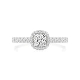Mira | Cushion-cut Lab-Grown Diamond Halo Ring - Nivara