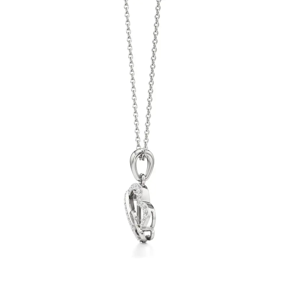 Sneh | Round Lab Grown Diamonds Heart Pendant - Nivara