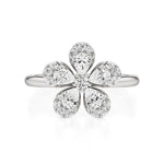 Flora | Round & Pear Lab-Grown Diamond Ring - Nivara