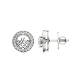 Mira | Round Lab-Grown Diamonds Halo Studs - Nivara