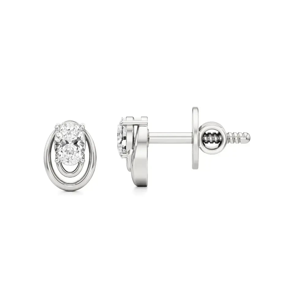 Mode | Oval Lab-Grown Diamond Studs - Nivara
