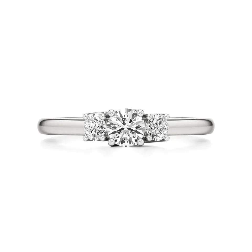 Aria | Round Lab-Grown Diamond Three-Stone Ring - Nivara